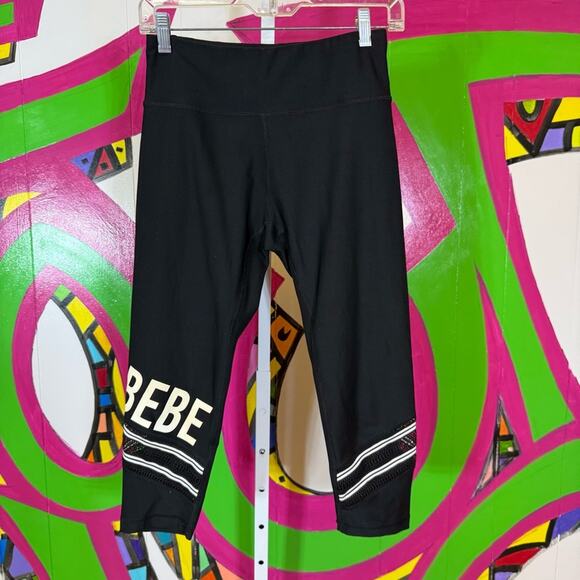 bebe Sport, Athleisure Capris. Size Small. In excellent condition! Mesh Details - Picture 1 of 7